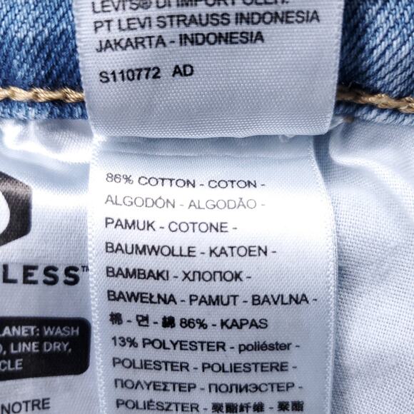 Levis Ribcage Jeans Women 27 Blue High Rise Button Fly Frayed Hem Retro Classic - Picture 11 of 13